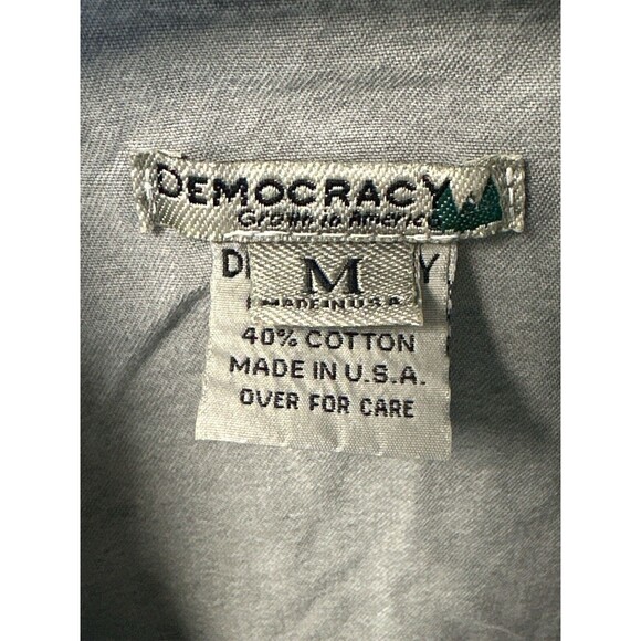 Democracy Women's Jacket Button Down Gray Utility Jacket USA Size Medium EUC - Picture 3 of 5